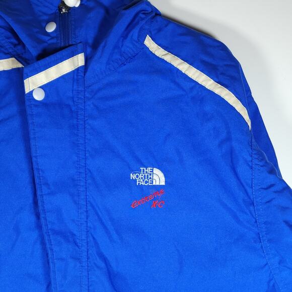 THE NORTH FACE Men's EXTREME XC Vtg Sz M Blue Lightweight Hooded Anorak Jacket - Picture 11 of 13